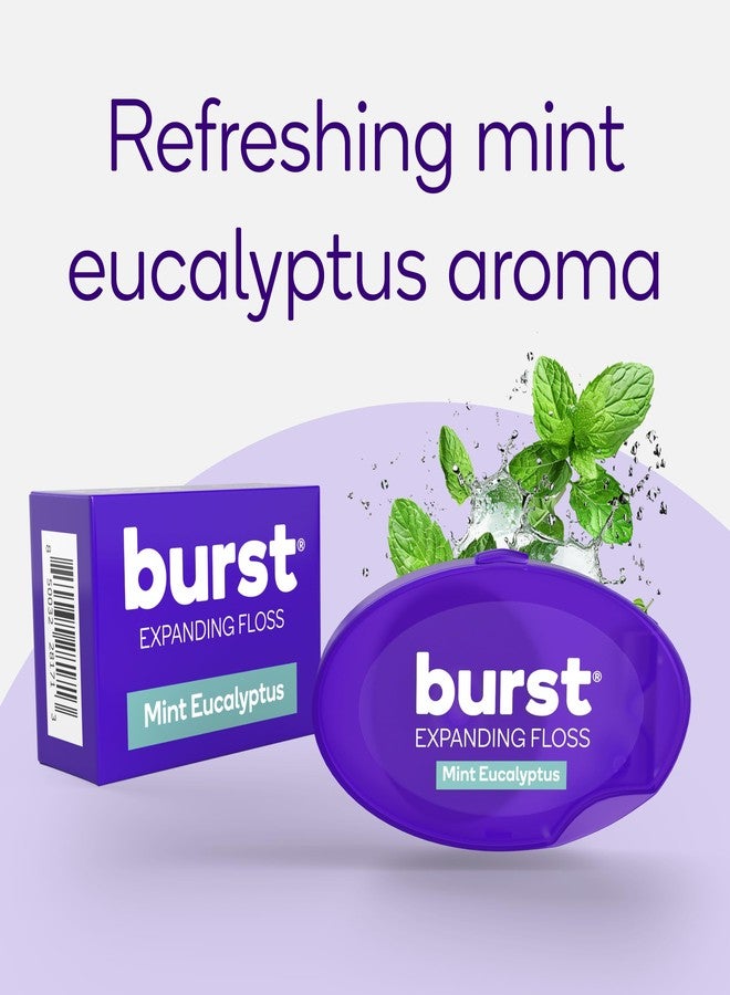 BURST Travel Expanding Dental Floss (12 Pack, 5.5 Yards Each) | Mini Mint Eucalyptus Tooth Floss for On-The-Go | Stain Absorbing, Xylitol-Coated, Vegan | Paraben Free Expanding Floss - Image 4